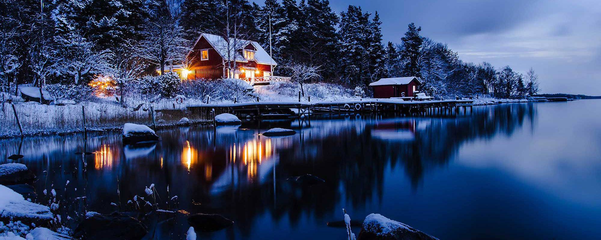 Fritidshus Och Snö